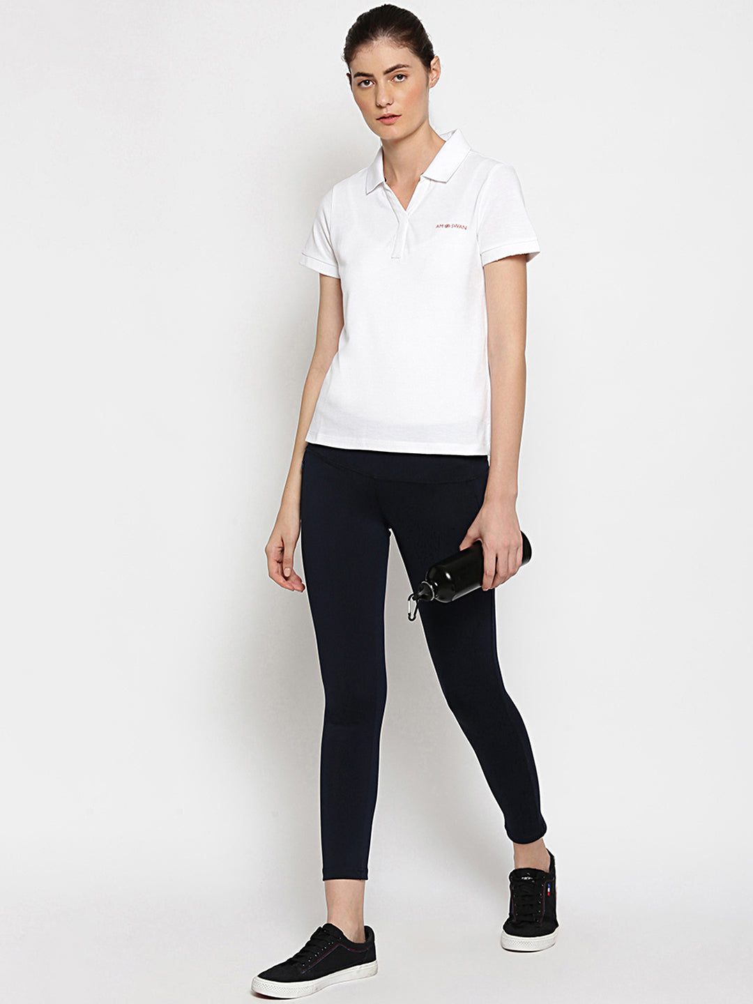 WOMENS PREMIUM COTTON PRINTED HALF SLEEVE POLO T-SHIRTS