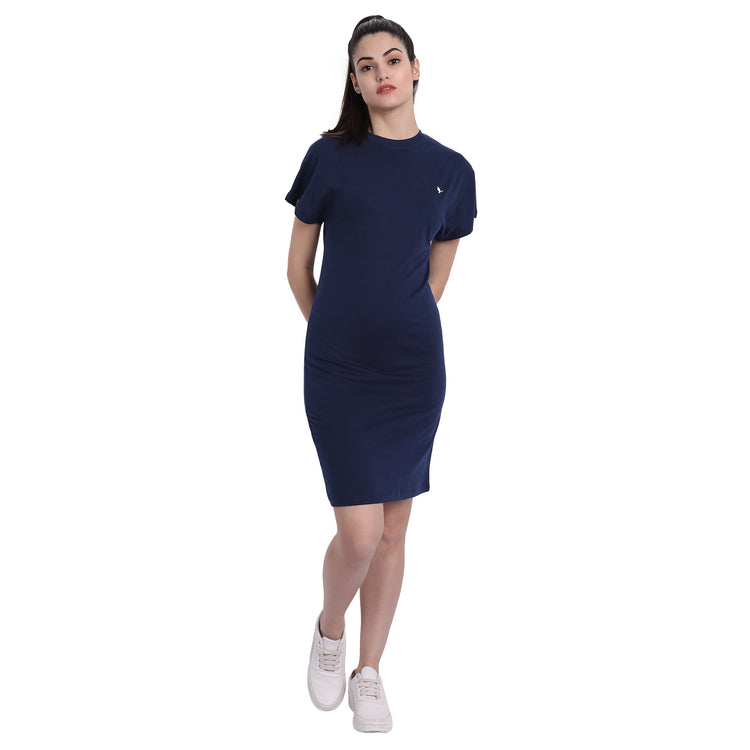WOMENS PREMIUM COTTON HALF SLEEVE FLARED DRESSES