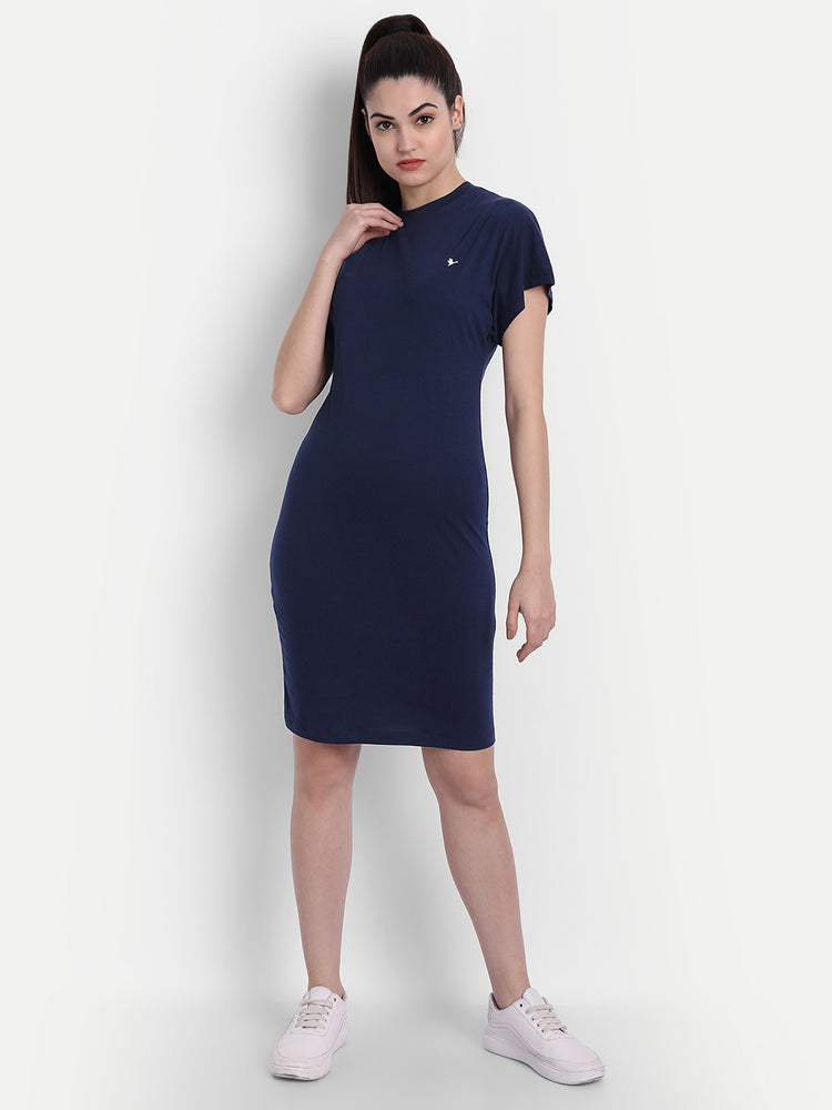WOMENS PREMIUM COTTON HALF SLEEVE FLARED DRESSES