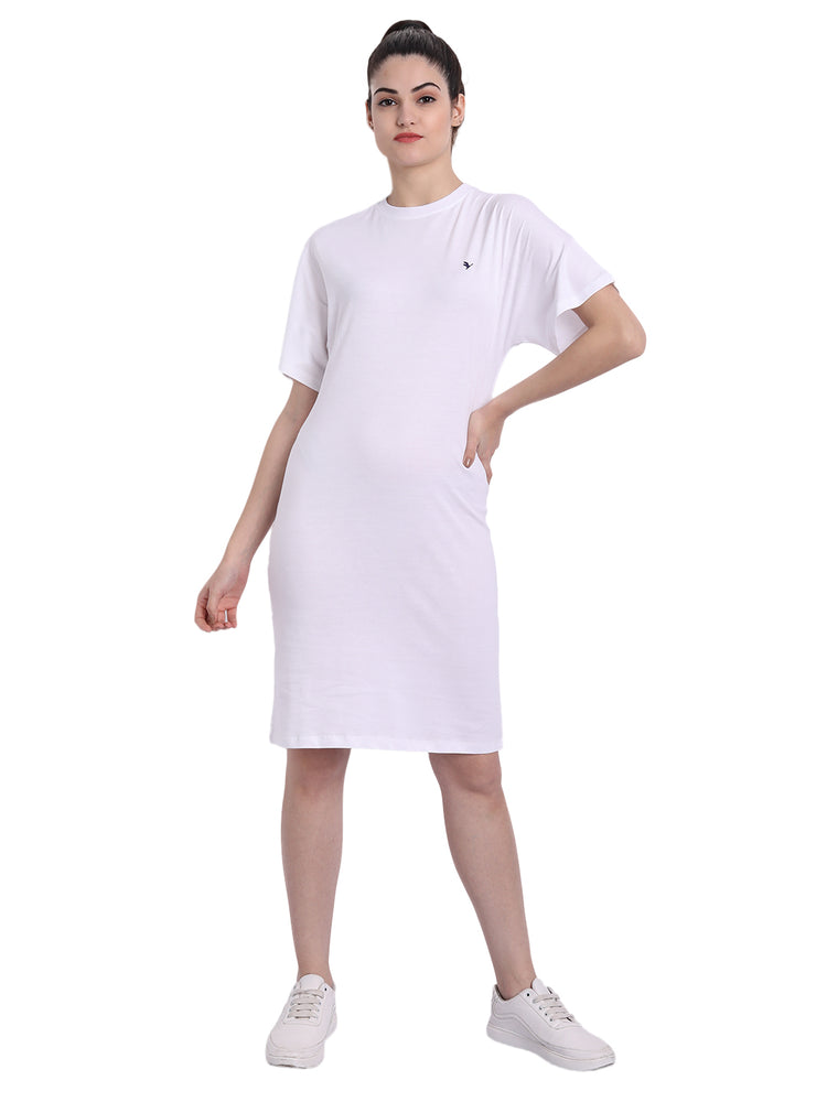 Womens Premium Cotton Half Sleeve Flared Dresses