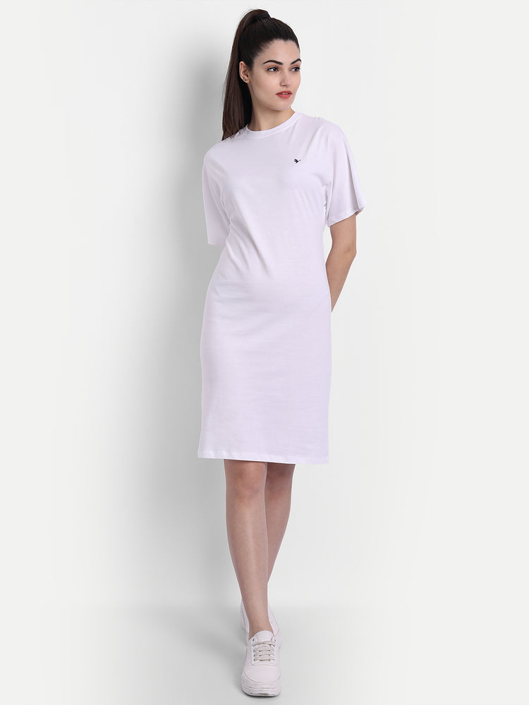 Womens Premium Cotton Half Sleeve Flared Dresses