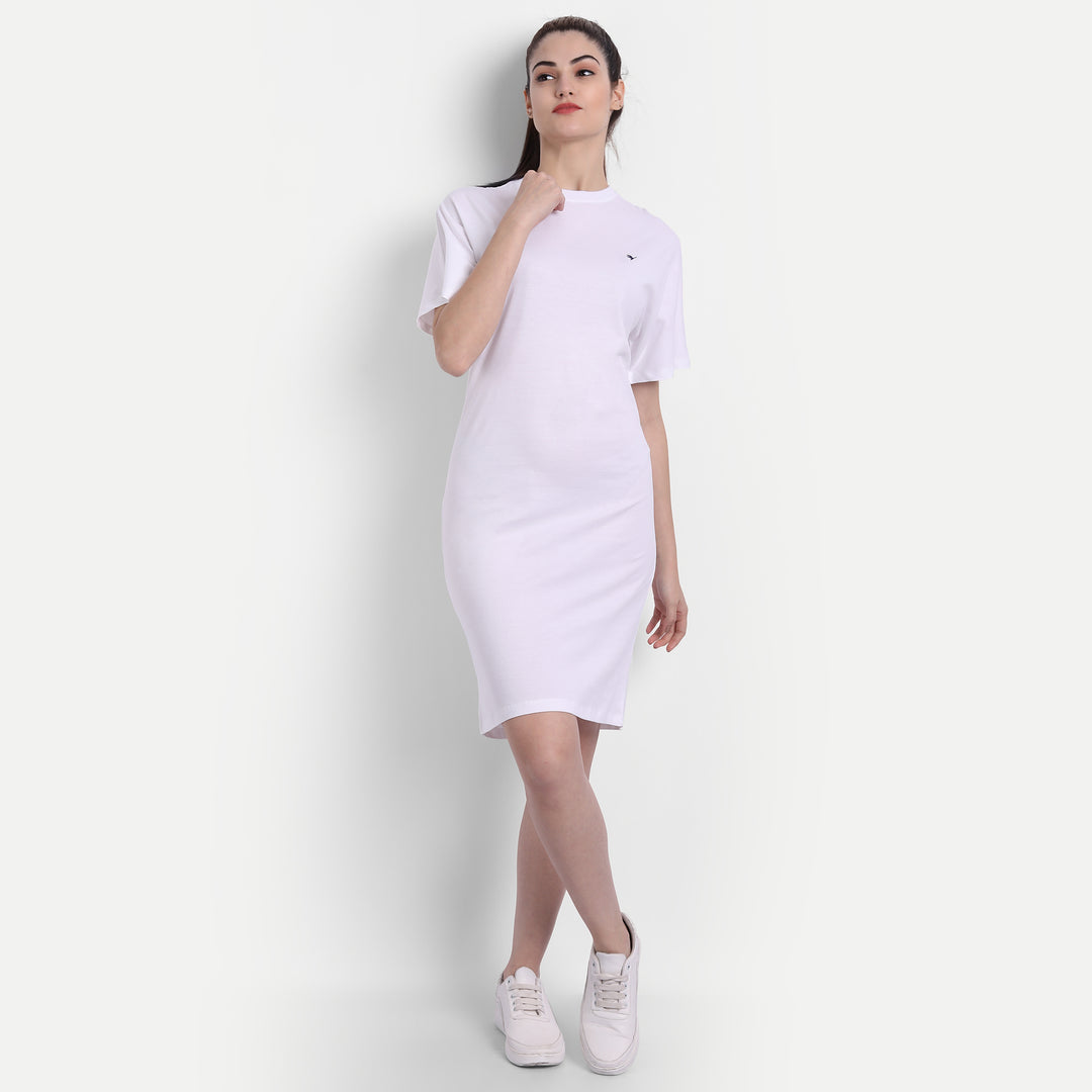Womens Premium Cotton Half Sleeve Flared Dresses