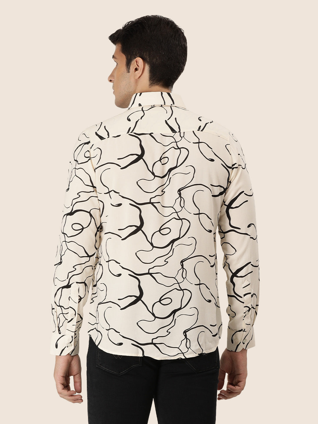 Men's Premium Rayon Shirt With  Abstract Print