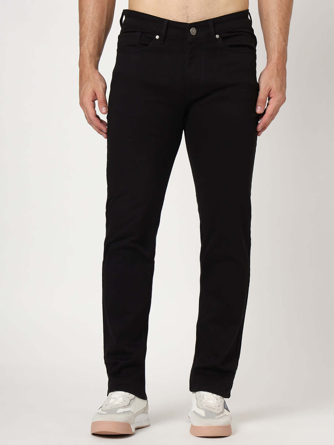 Premium Men's Jet Black Relaxed Fit Jeans