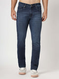 Premium Men'S Blue Mid Wash Relaxed Fit Jeans