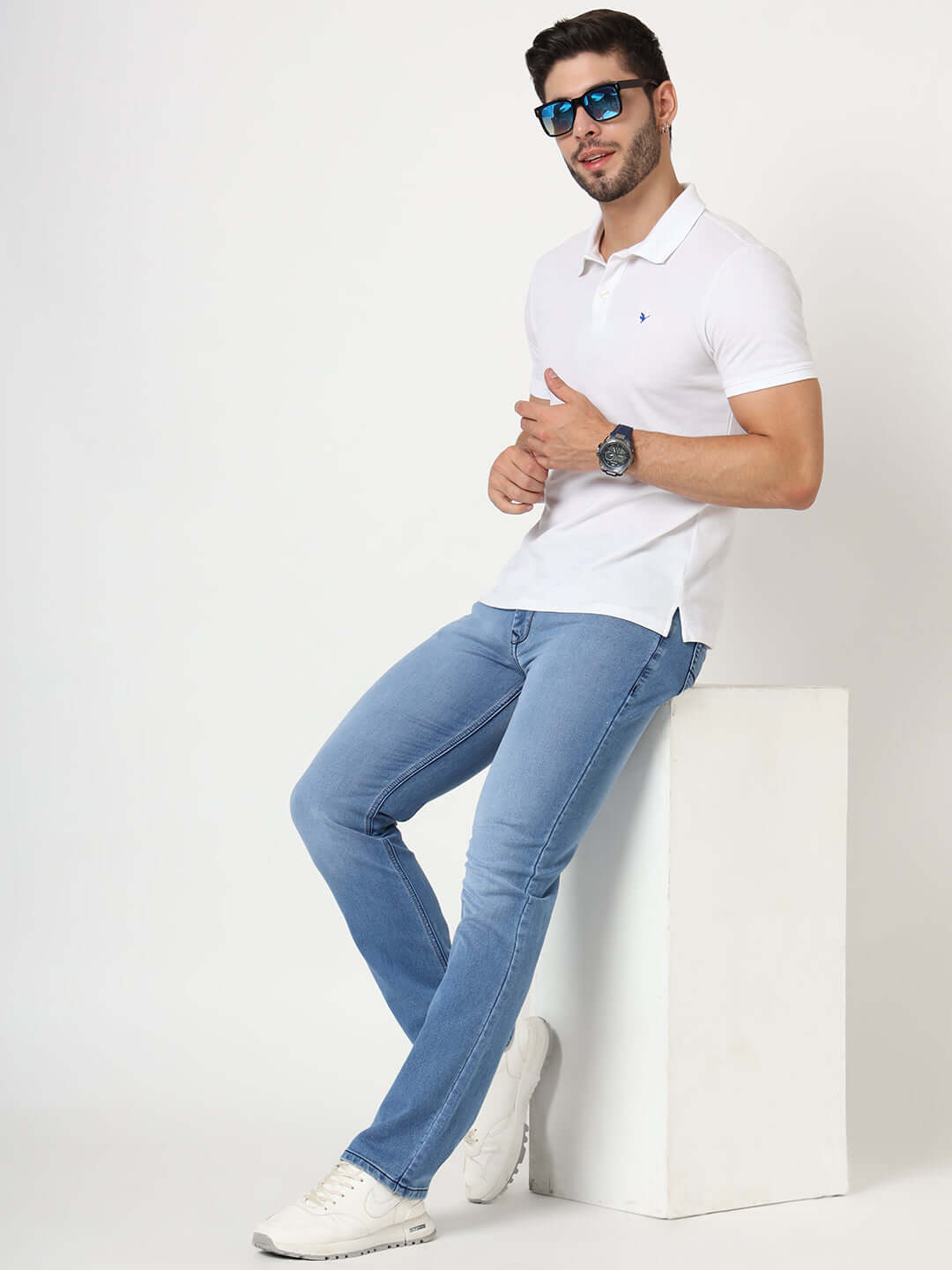 light blue jeans men's regular fit