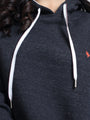 Amswan Women'S Black Solid Full Sleeve Hoodie
