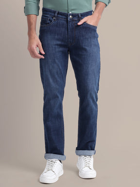 AMSWAN STRETCHABLE MEN'S JEANS WITH A CLEAN STRAIGHT FIT