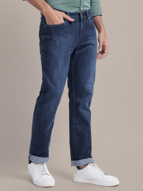 AMSWAN STRETCHABLE MEN'S JEANS WITH A CLEAN STRAIGHT FIT