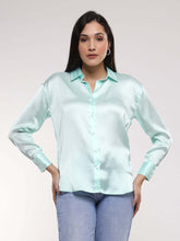white satin shirt for women