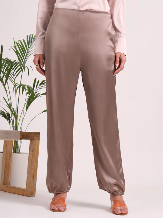 European Satin Loose Fit Trouser