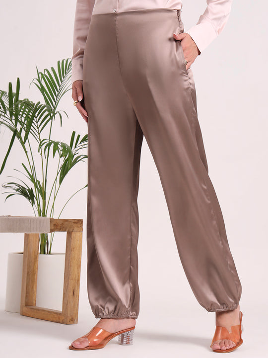 European Satin Loose Fit Trouser