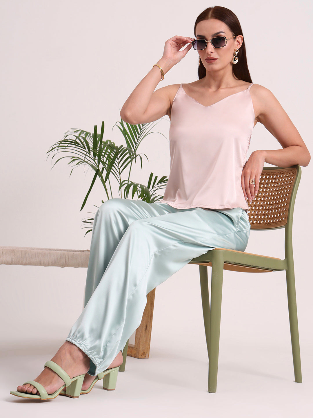 Women's European Satin Loose Fit Trouser