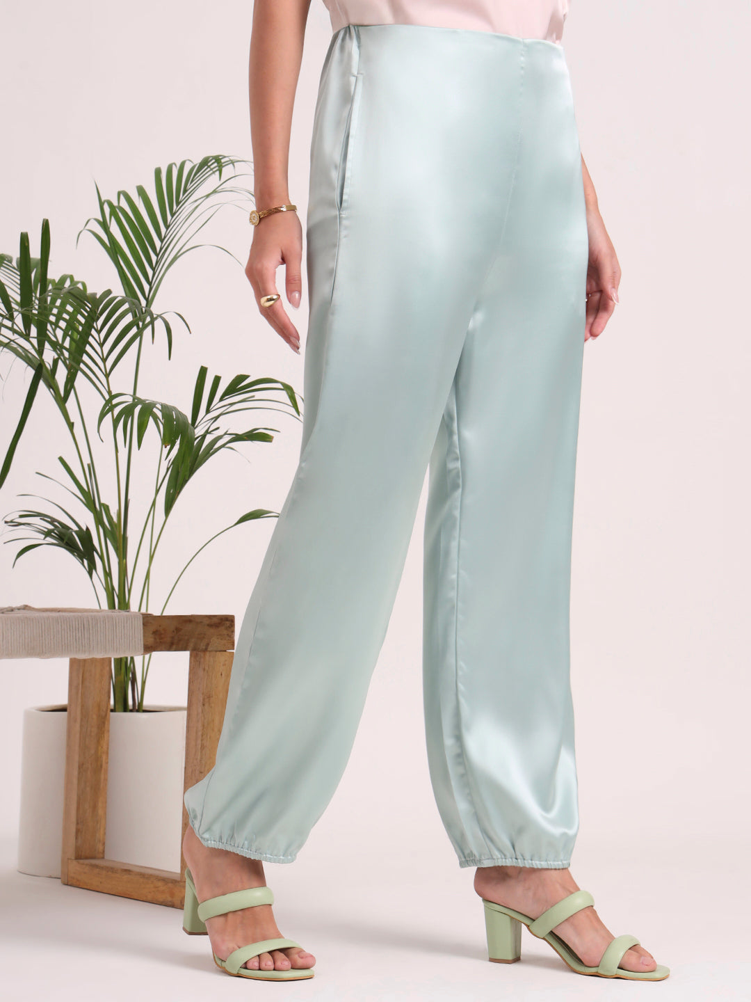 Women's European Satin Loose Fit Trouser
