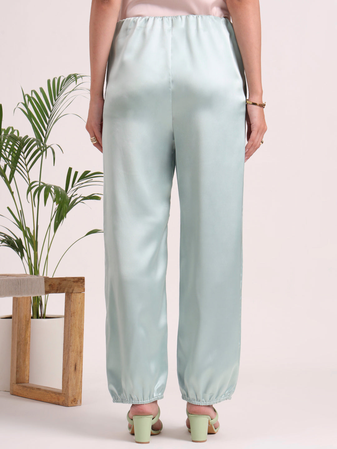 Women's European Satin Loose Fit Trouser