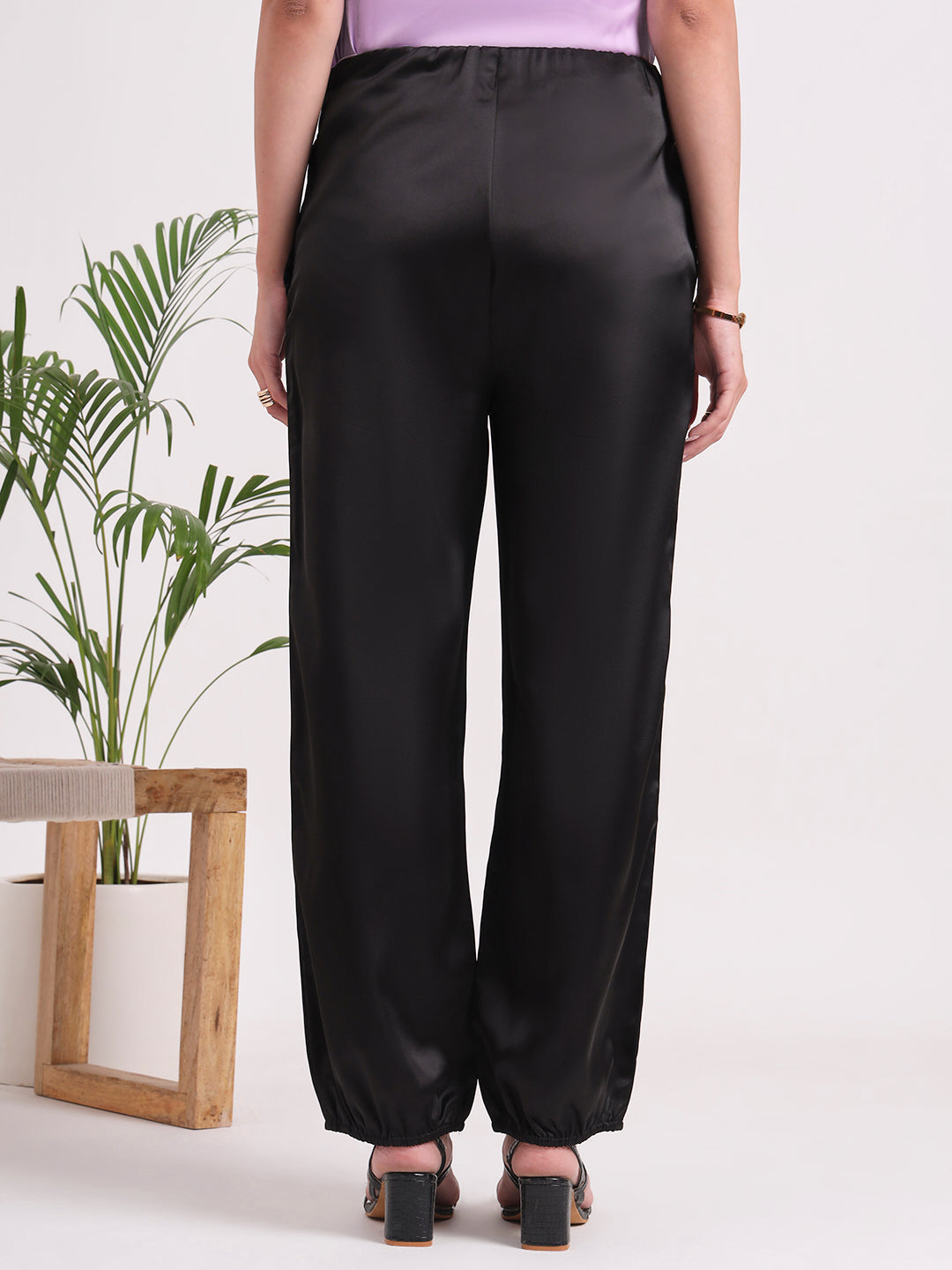 Women's European Satin Loose Fit Trouser