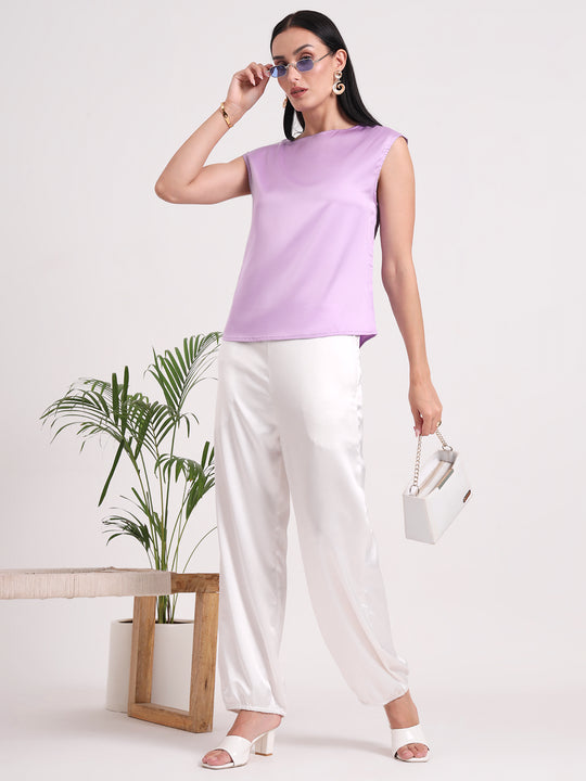 Women's European Satin Loose Fit Trouser