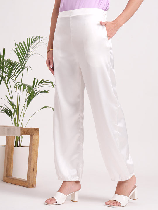 Women's European Satin Loose Fit Trouser