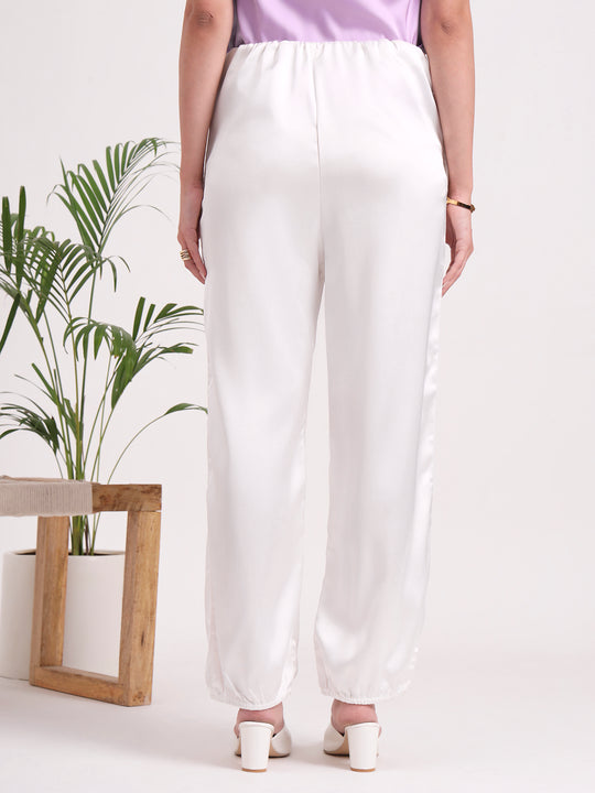 Women's European Satin Loose Fit Trouser