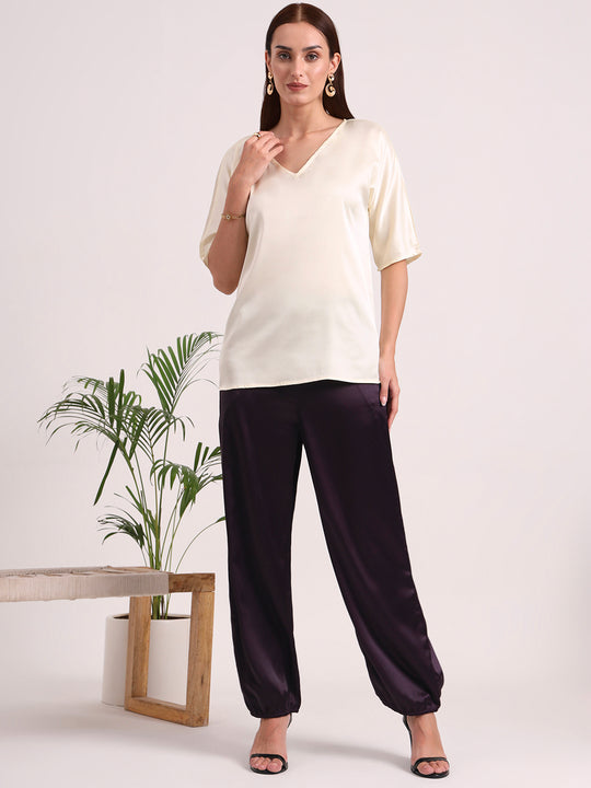 European Satin Loose Fit Trouser