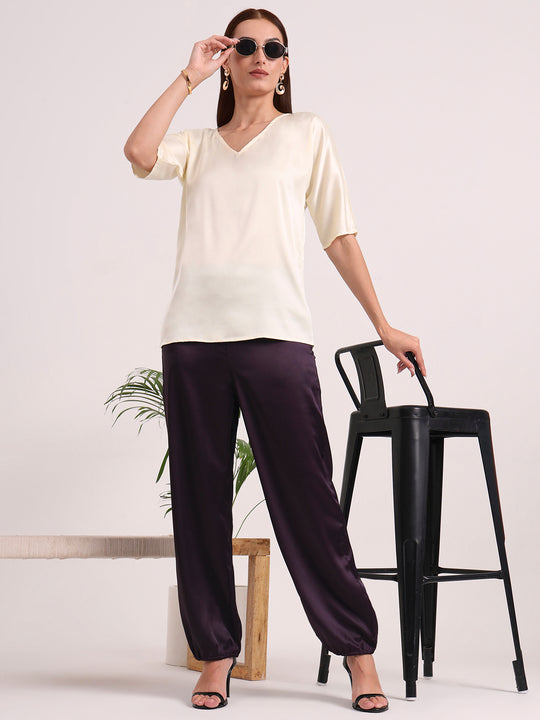 European Satin Loose Fit Trouser