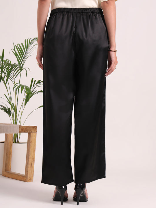 Women's European Satin Loose Fit Trouser