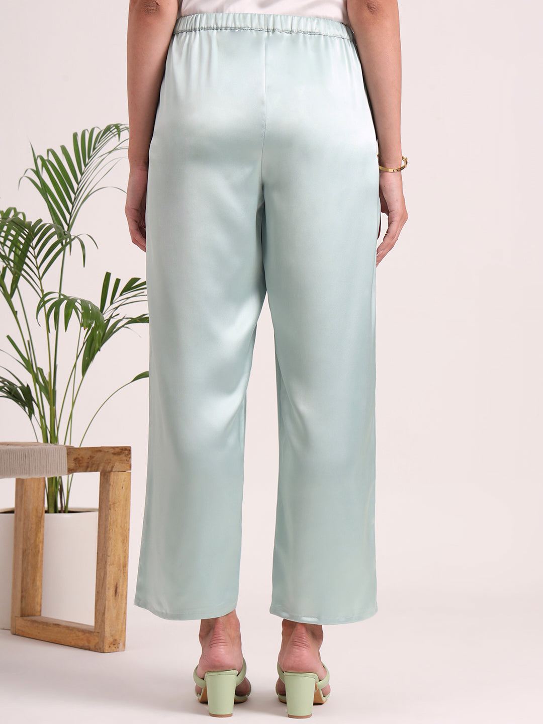 Women's European Satin Loose Fit Trouser