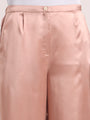 Women's European Satin Flared Pleated Trouser