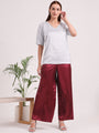 Women'S European Satin Regular Fit Flared Trouser