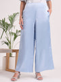 Women'S European Satin Regular Fit Flared Trouser