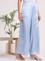 Women'S European Satin Regular Fit Flared Trouser