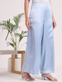 Women'S European Satin Regular Fit Flared Trouser