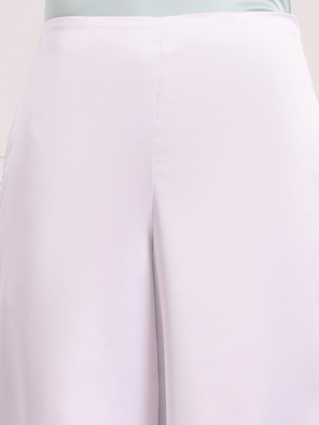 Women'S European Satin Regular Fit Flared Trouser