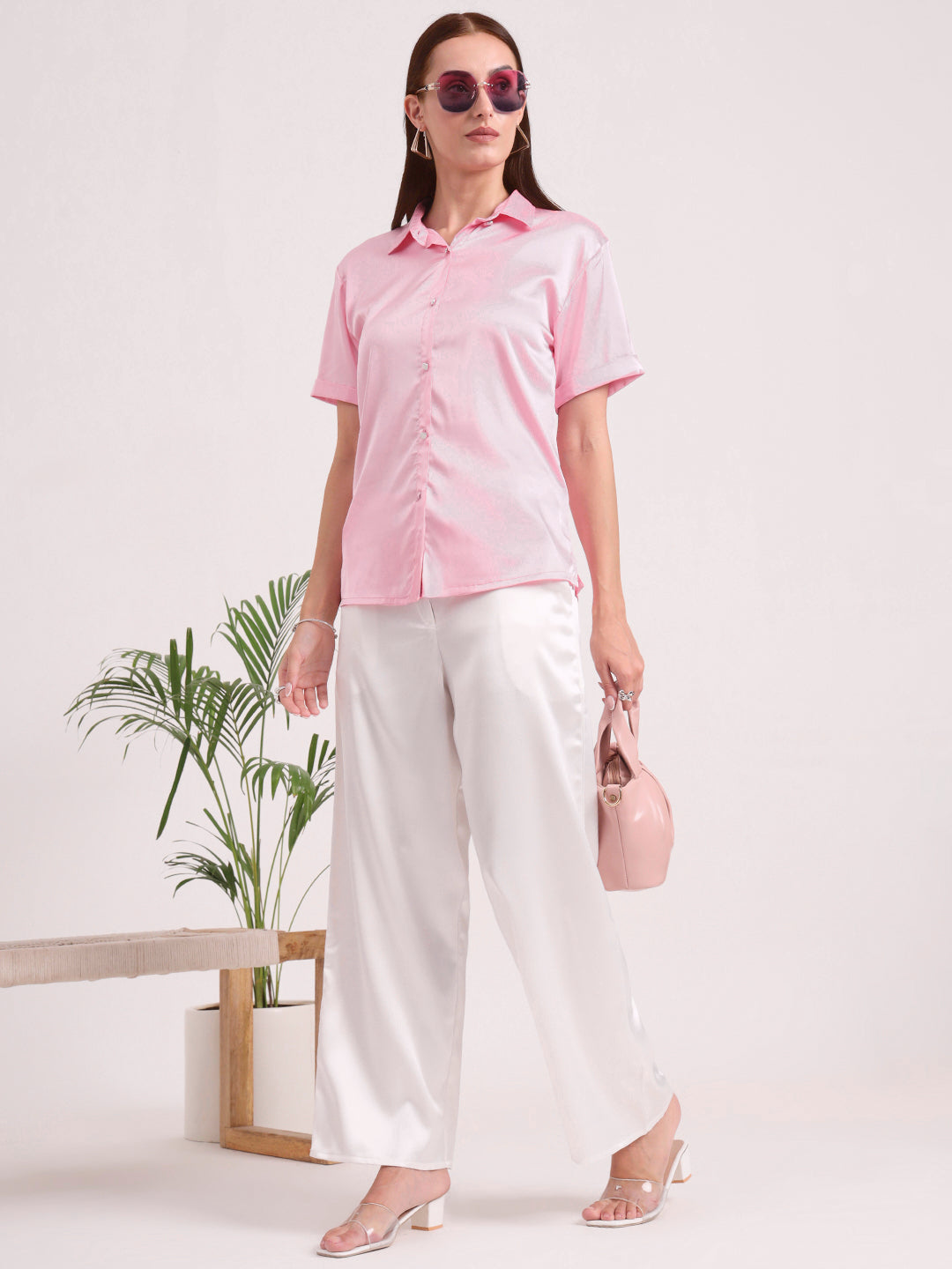 Women's European Satin Loose Fit Trouser