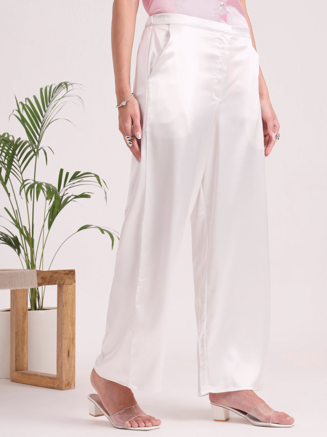 Women's European Satin Loose Fit Trouser