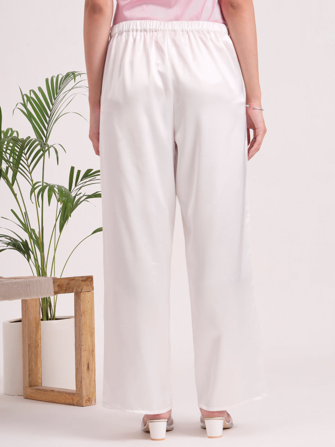 Women's European Satin Loose Fit Trouser