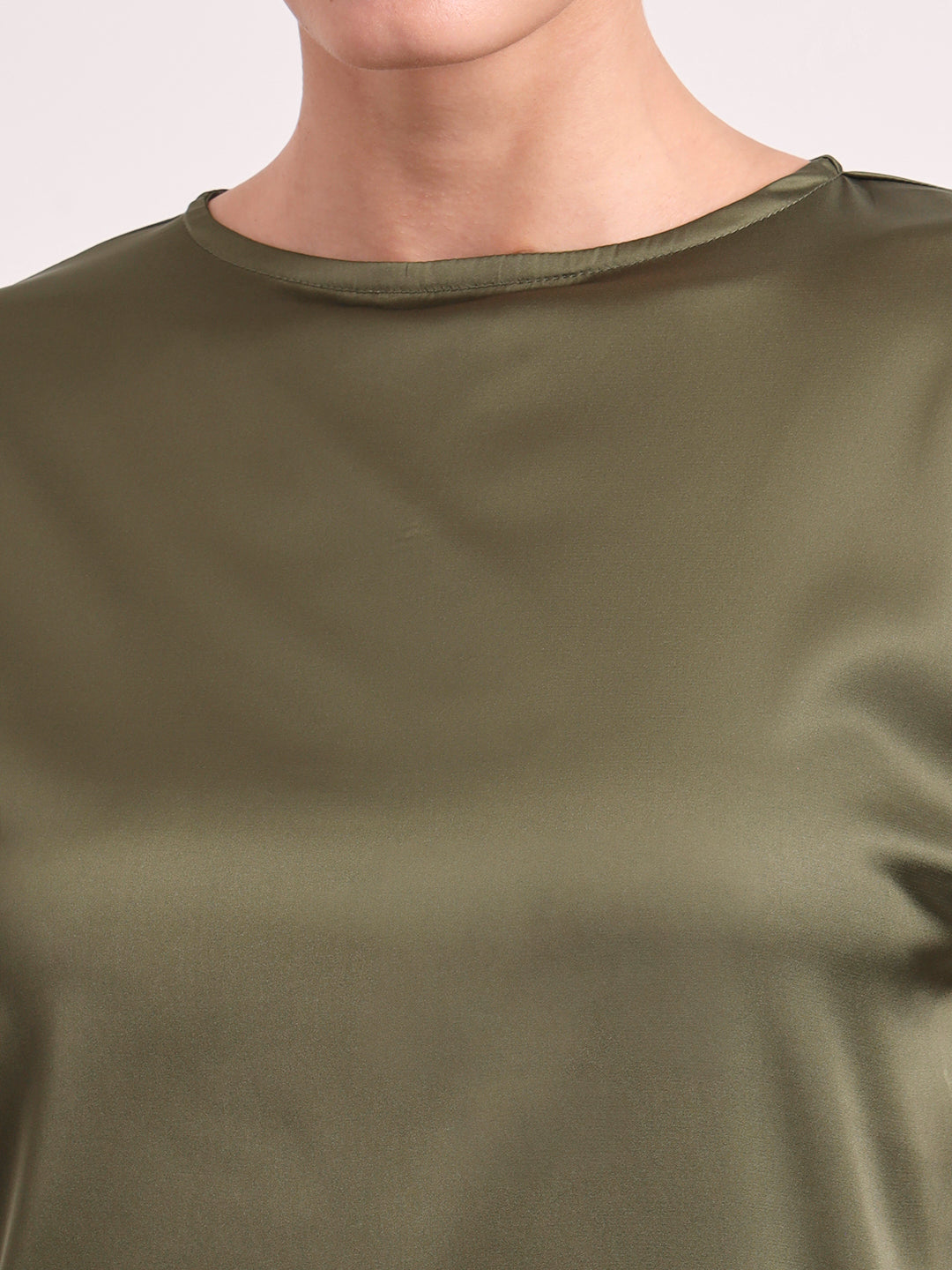 Women's European Satin Bishop Sleeves Top