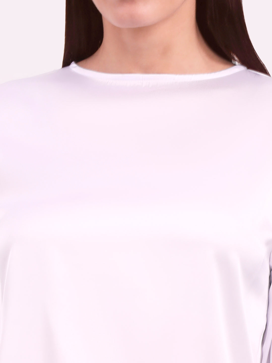 Women's European Satin Bishop Sleeves Top