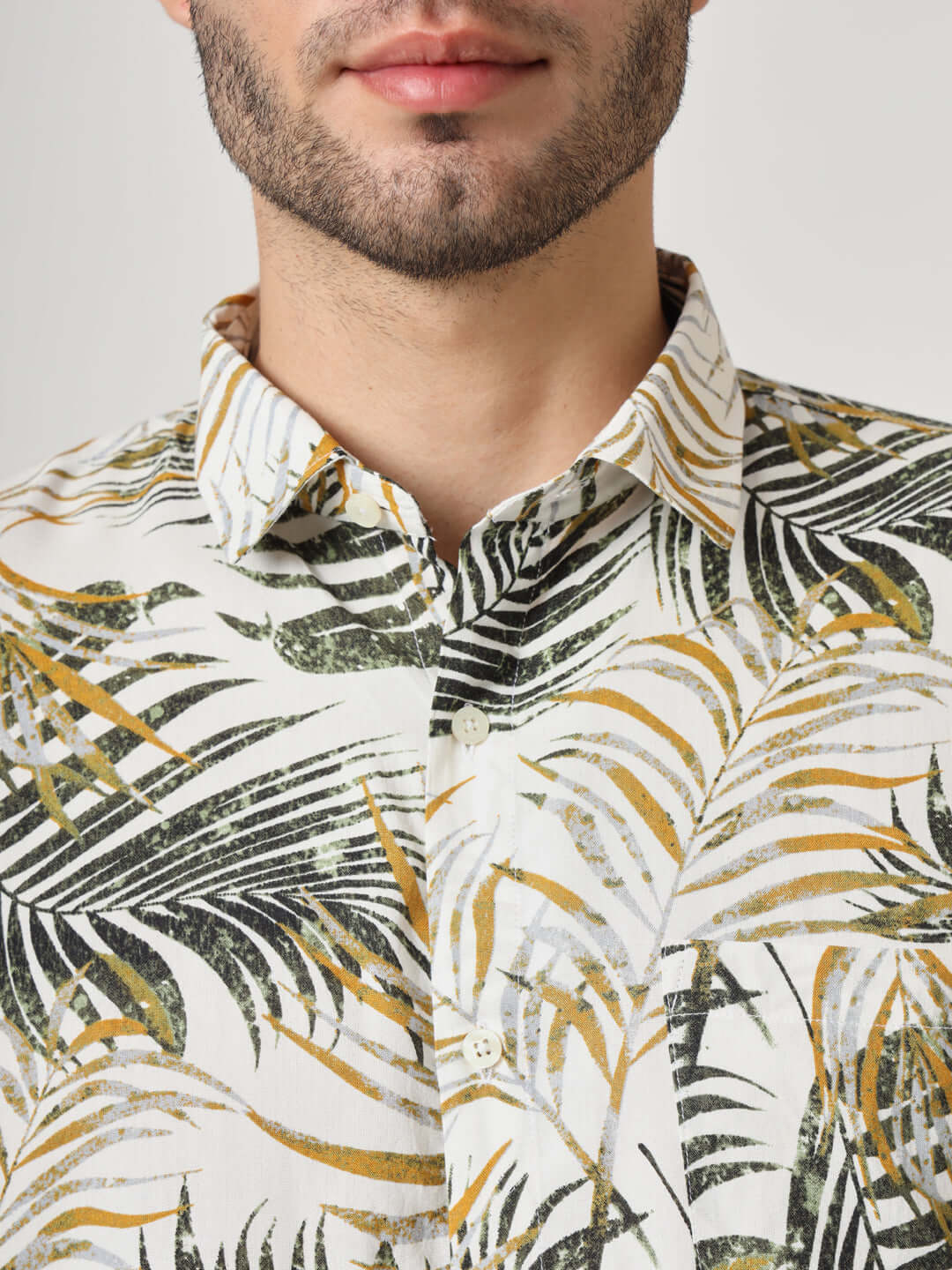 Botanical Print Premium Rayon Shirt