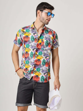 Multicolor Hawaiian Print Premium Rayon Shirt