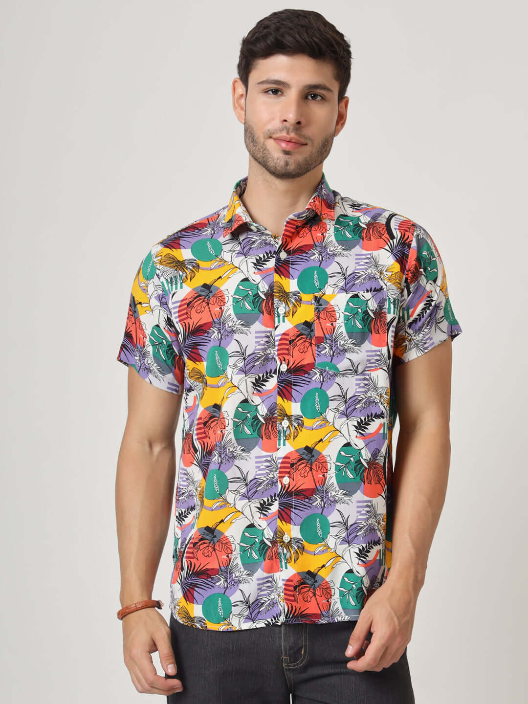 Multicolor Hawaiian Print Premium Rayon Shirt