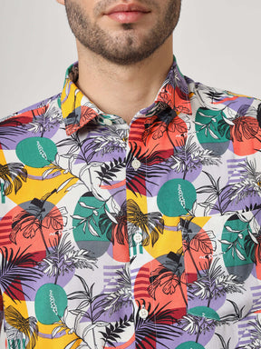 Multicolor Hawaiian Print Premium Rayon Shirt