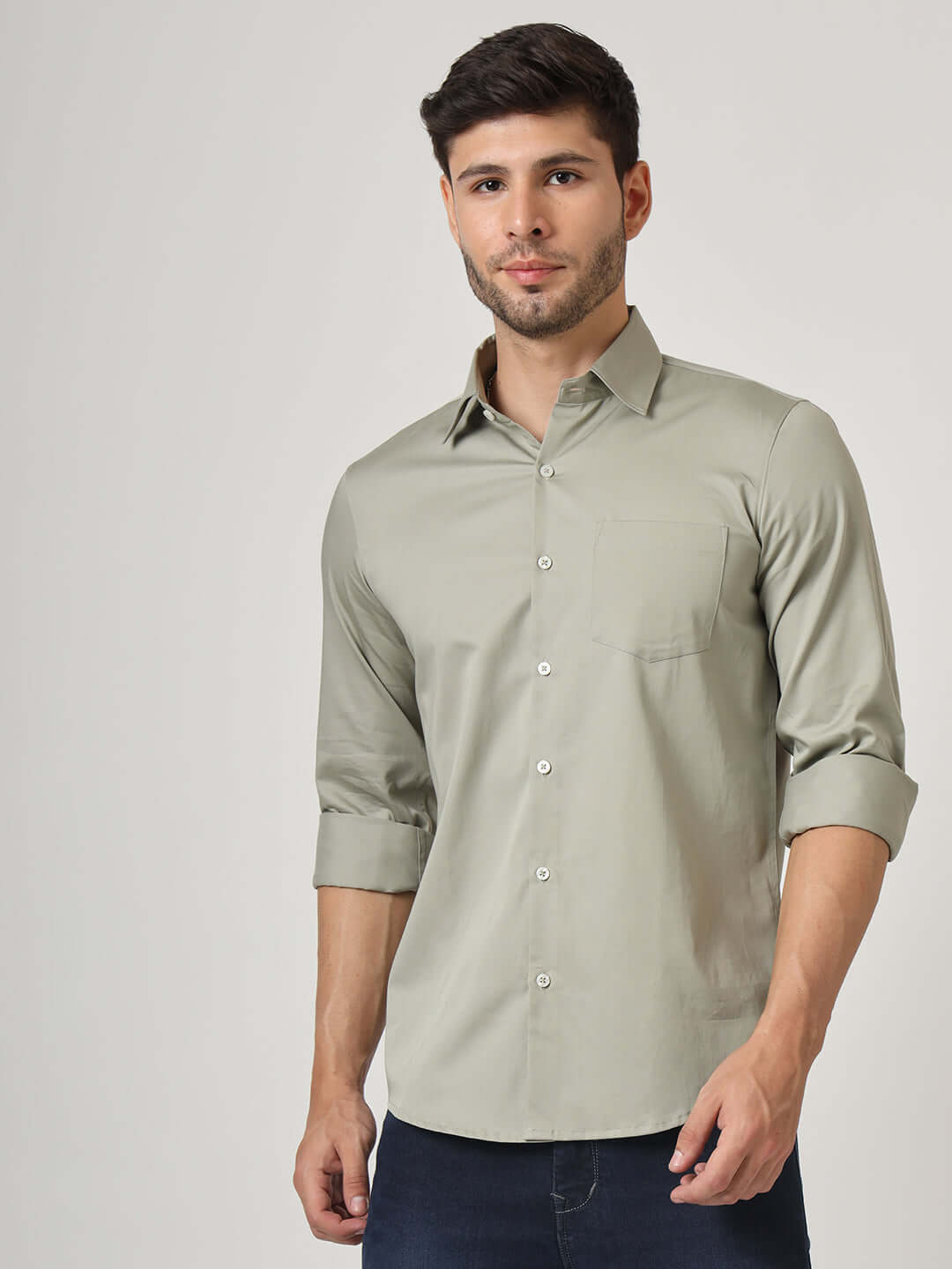 Premium Cotton Satin  Shirt