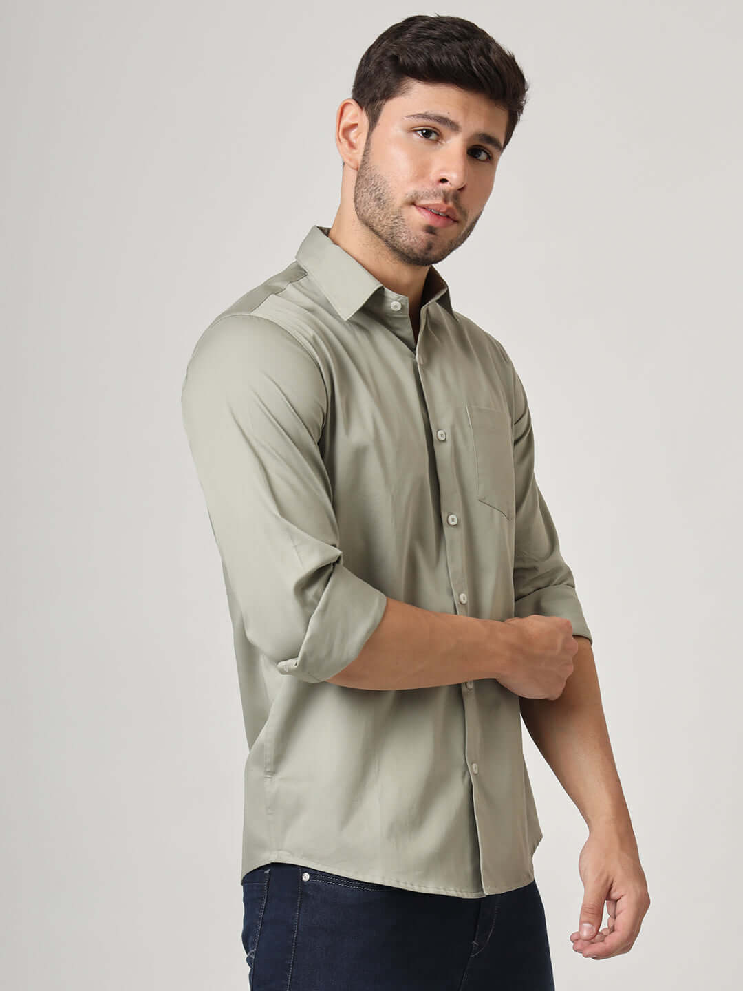 Premium Cotton Satin  Shirt