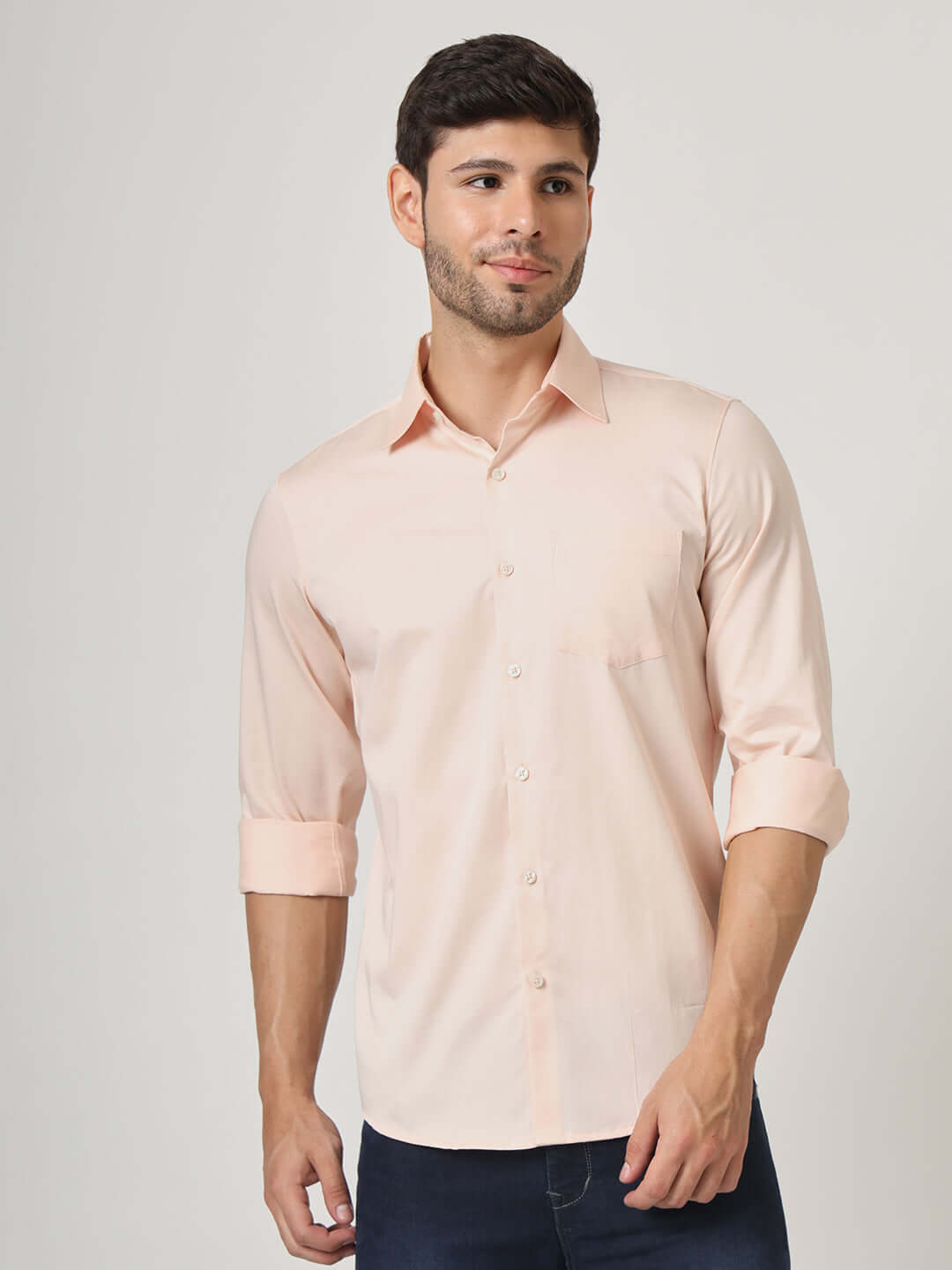 Premium Cotton Satin Rose Pink Shirt