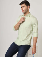 Premium Cotton Satin Pistachio Green Shirt