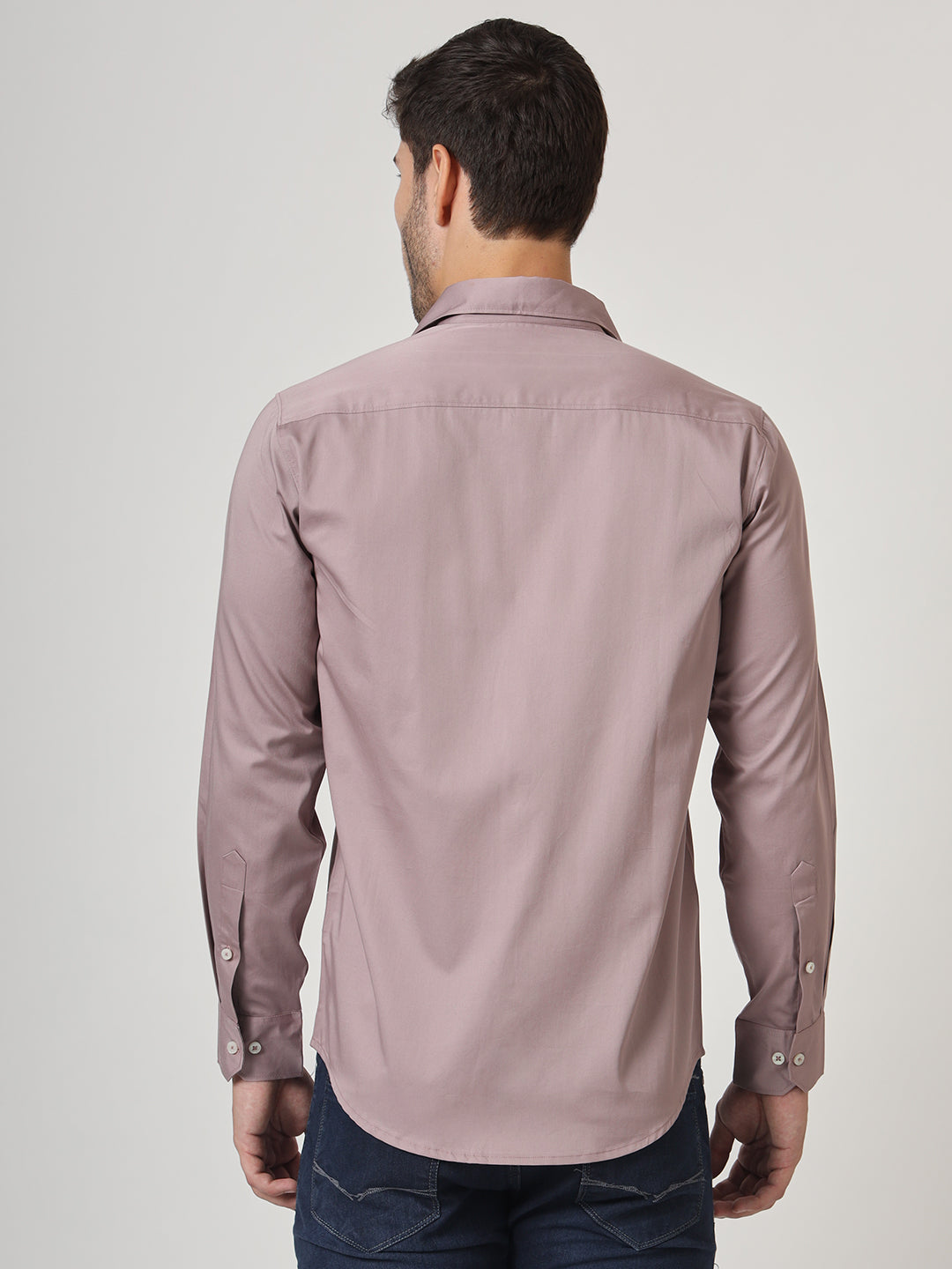 Premium Cotton Lycra Foxglove Pink Shirt