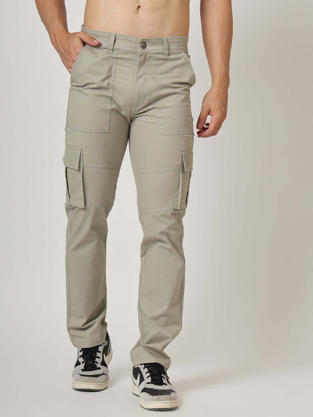 Premium Cotton Beige Cargo Pant