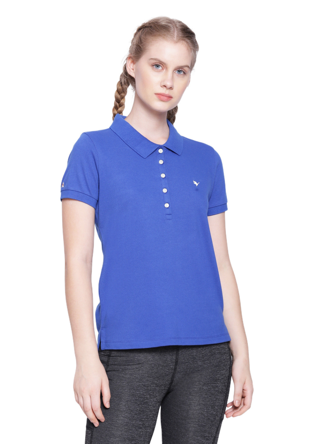 WOMENS PREMIUM COTTON SOLID HALF SLEEVE POLO T-SHIRTS