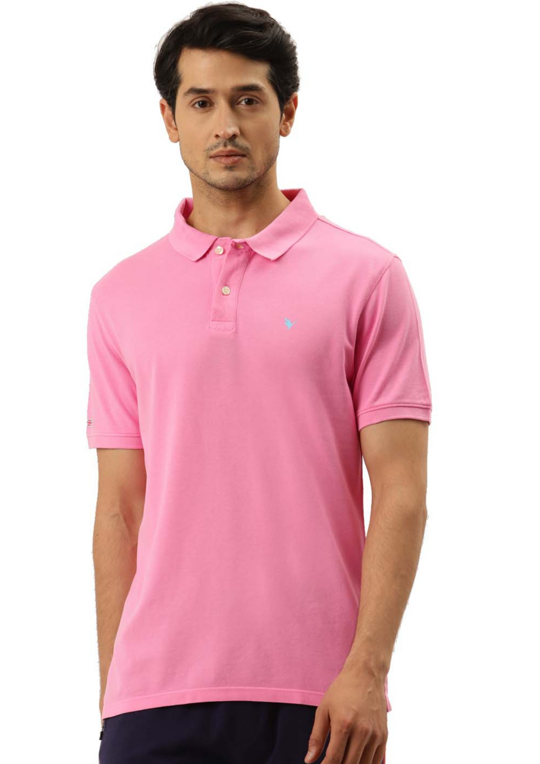 Premium Pink Cotton Half Sleeve Polo